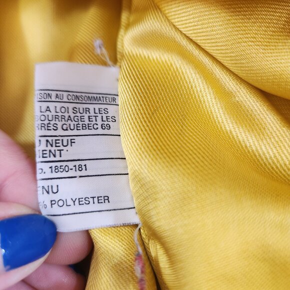 Vintage ego Fashions Frog Button Jacket Mustard Yellow Size Small - Picture 11 of 12